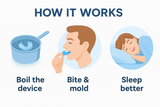 Sleep Apnea Mouthpiece - Moldable Anti Snoring Mouth Guard