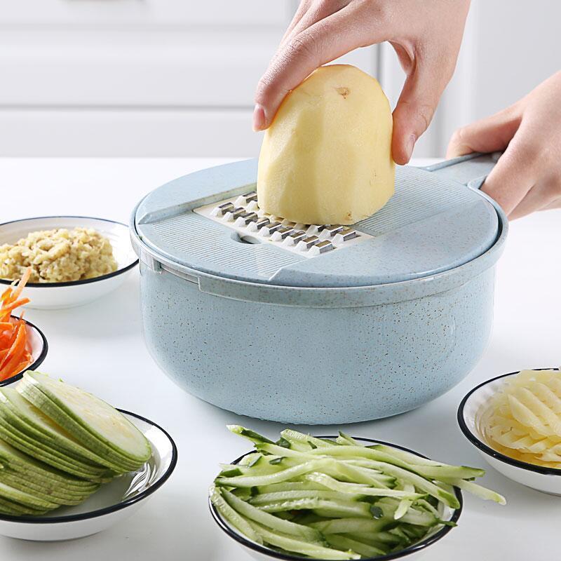 Mandoline Slicer - Best Vegetable Chopper And Grinder - 8 in 1 Vegetable Slicer Mandoline Slicer Timeless Matter 