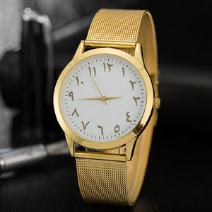 Arabian Quartz Unisex Watch Timeless Matter Gold 