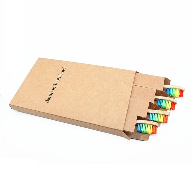 Bamboo Toohbrush - 4 Pieces Timeless Matter Rainbow 