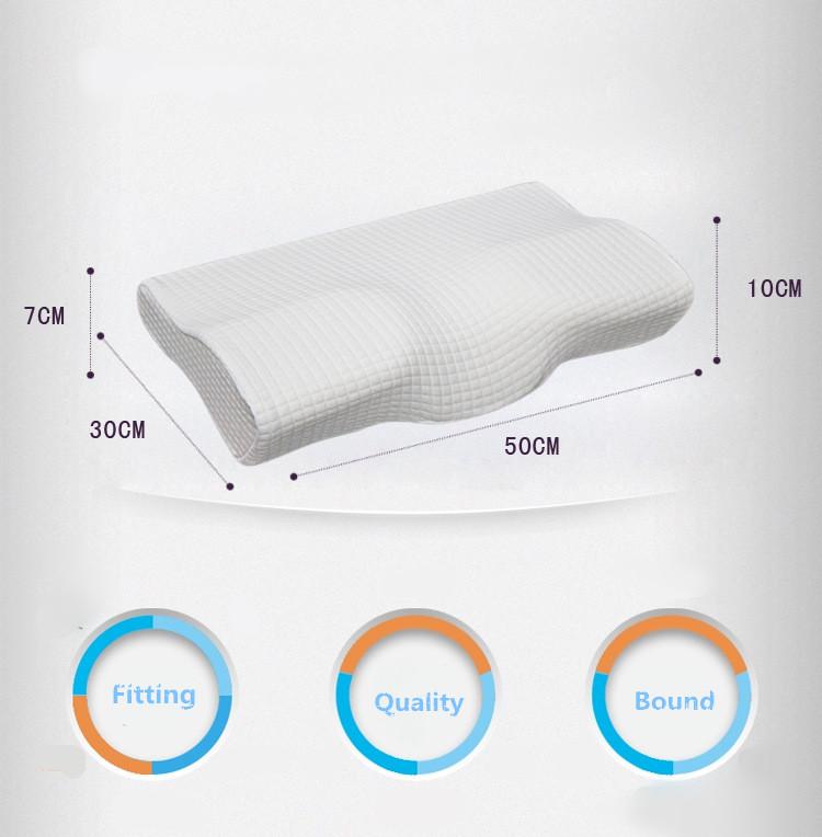 Memory Foam Pillow For Snore & Neck Pain Relief Timeless Matter Emerald white 50-30-10-7 cm 