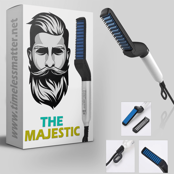 The Majestic™ Premium Beard Straightening Comb Beard Straightener Timeless Matter US Plug 