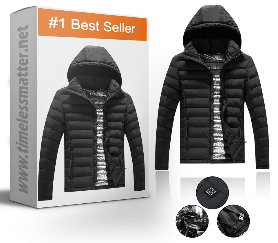 Heated Jacket For Men & Women Heated Jacket Timeless Matter Black XL 